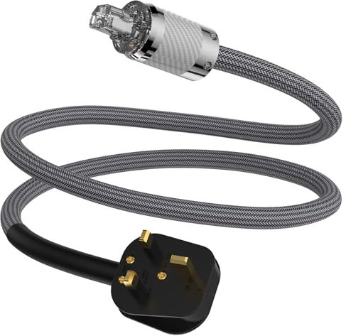 Tertullus Audiophile Power Cable Hifi Power Cable Ofc Power Cord Male To Female Home Audio Cable For Hifi Cd Tube Amplifier (2m, P122-white carbon shell)