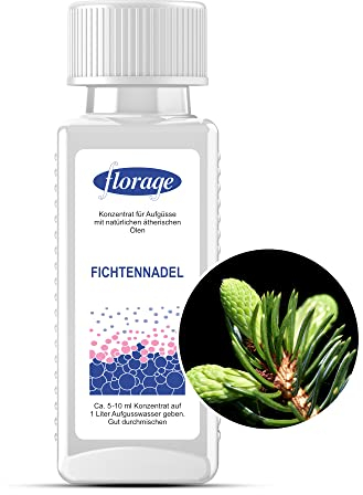 Florage 100ml Saunaaufguss FICHTENNADEL - 50 Jahre Erfahrung als deutsche Duftmanufaktur, hochergiebiges Aufgussmittel für die Sauna, viele Aufguss Düfte, vegan und ohne Tierversuche, auch als Set