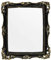 Funerom Dekorativer Vintage-Spiegel, zur Wandmontage oder auf dem Tisch, Make-up-Spiegel, quadratisch, 27,9 x 24,1 cm, Schwarz