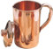 BishtHub Handicraft Wasserkrug aus reinem Kupfer, glatte Oberfläche, 1,5 l