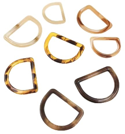 KALUROIL 40 PCS D Ring Premium D-Ring Karabinerhaken Set - Metall Ringe & Halbringe für DIY Handtaschen, Geldbörsen, Hundehalsbänder & Nähprojekte