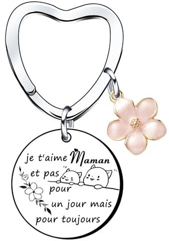 QTZXZX Cadeau Fete Des Meres, Cadeau Maman, Cadeau Anniversaire Maman, Cadeau pour Maman, Original Porte Clef Maman, Idee Cadeau Maman, Cadeau Mere, Cadeau Jeune Maman, Cadeau Maman Noel