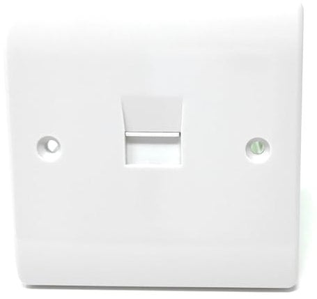 DRUT Single 1 Gang BT Socket Secondary Telephone Outlet Faceplate