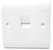 DRUT Single 1 Gang BT Socket Secondary Telephone Outlet Faceplate