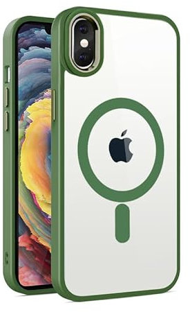 ZCSK Magnetic Mag-Safe iPhone SE 2022 & 2020 8/7 Clear GREEN Case 4.7-Inch TPU Transparent with Shock Absorption Proof Anti Scratch Bumper Cover to Protect Compatible for iPhone SE 2022 & 2020 8/7