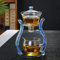 QIUMING Tetera de Vidrio Transparente, Juego de té para Perezosos para el hogar, Juego de té semiautomático de Alto borosilicato