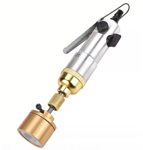 LAZRU Pneumatic Capping Machine, Handheld Bottle Screw Capping Machine, Screw Cap Tightener, Adjustable Speed, Plastic Bottle Sealing Tool, for Φ10-50mm Bottle Cap