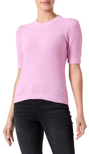 Vila Vidalo O-Neck S/S Knit Top-Noos Camiseta, Lila Pastel, S para Mujer