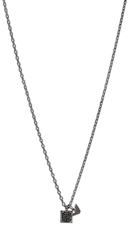 EMPORIO ARMANI Herrenkette Anhänger Glassteine schwarz Edelstahl anthrazit, EGS3083060