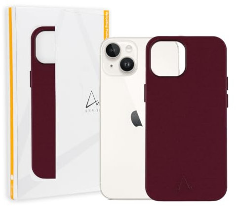 ARMOR Leather Magnetic Case for iPhone 15 Plus / 14 Plus (Bordeaux Red)
