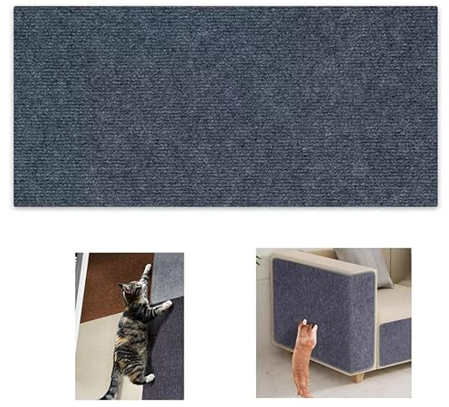 Selbstklebende kratzmatte Katzen, (Dunkelgrau, 40x200cm) Kratzbretter Katze Wand, Anpassbar. Ideal für kratzteppich Katzen, Katzenkratzbretter, Kratzwand.