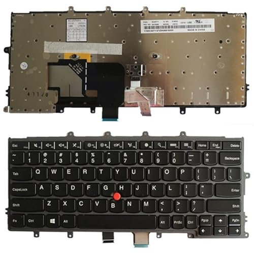 Teclado de repuesto para laptop versión de EE. UU., teclado inglés para laptop con varillas de señalización para Lenovo IBM Thinkpad X240 / X240S / X250 / X260 / X230S / X270