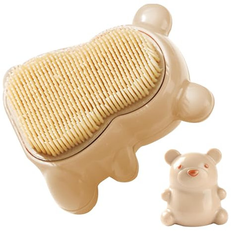 Bear Finger Nail Brush - Cute Bear Cleaning Nail Brush - Easy To Grip Bear Finger Nail Brush With Soft Bristles, Gently Cleans Kid's Nails