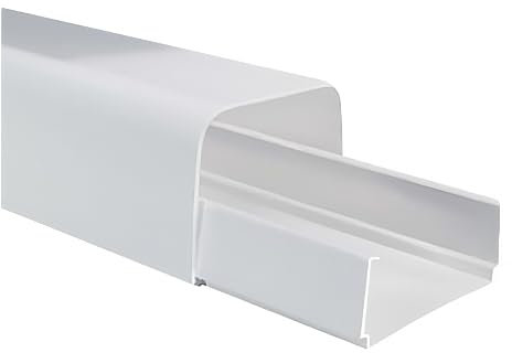 First Plast - Goulottes pour climatisation - Goulotte 80 x 60 mm - Clipsage à la base - 2m - Blanc - First Plast