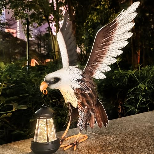 AußenSolar Gartenleuchte ,Solar Adlerform Licht,Eisenstatue,LED Solar Licht,30*32*46cm,Wind- und regenfest,Solar Rasen Lampe,Adler Statue Außenbereich,Terrasse Heim Tier Miniatur Requisiten .