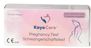 25 x KayoCare Schwangerschaftstest – 10miu/ml - Ultraempfindlich - Schwangerschaftstest Frühtest- Frühtest mit hoher Genauigkeit - Tests für schnelle und zuverlässige Ergebnisse - early Pregnancy Test