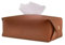 VeraPelle™ dekorative Echtleder Taschentücher Box, handgefertigt Tissue Box, Made in Italy, perfekte Taschentuchbox für Badezimmer, Küche, Büro, Praxis und Wohnzimmer (Cognac)
