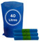 21 Blue Rubble Sacks Heavy Duty Extra Strong Rubble Bags. Large Builders Bags for Construction Debris, Garden Waste, Household waste. 40 Litre 30kg (Pack of 21)