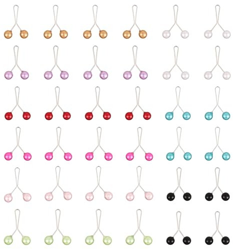 36stk Hijab-Nadeln für Muslimische Frauen, Kopftuch Schal Schal-Clip Perlenbrosche Sicherheitsnadeln für Mädchen Geschenk Hochzeit Kleid Dekorative Accessoires (9 Farben)