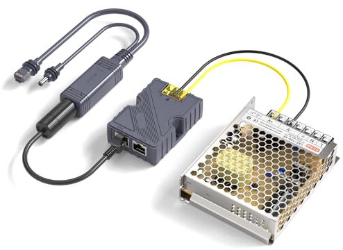 Starlink Mini Power Kit, 150W GigE Passiv & ESD-Schutz mit 110–260V AC-Netzteil (48 V/3 A) und 12V Mini Starlink-Adapter-Splitter für Starlink Mini Dishy