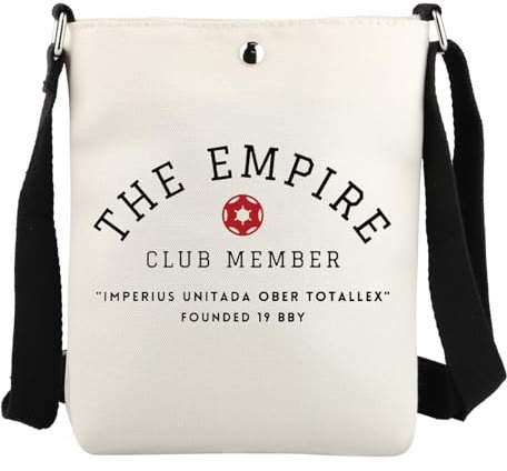 JYTAPP The Empire Club Mitgliedstasche, Star Movie Crossbody-Tasche, Wars-Geek-Star, Geschenk, Darth-Fans, Vader, TV-Film-Liebhaber, Geschenk, Beige, Small
