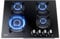 WEHIMO Piano Cottura a Gas 4 Fuochi da Incasso, 60cm, 7800W, Protezione Flame-Out, Gas Naturale/Propano/Butano, Vetro Nero