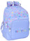 Safta BENETTON LILA - Mochila Escolar Infantil, Ideal para Niños de Diferentes Edades, Cómoda y Versátil, Calidad y Resistencia, 32x15x42 cm