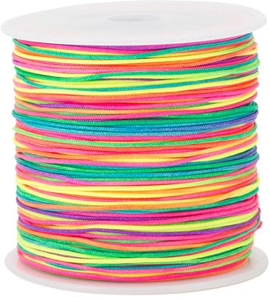 FILOEEX Gummiband für Armbänder,0.8mm x 100m Bunte Elastische Faden,Schmuckherstellung Schnur Perlen,Armband Schnur für Armband,Schmuck,Halskette,Basteln,Geflochtenes Haargummi (Mix)