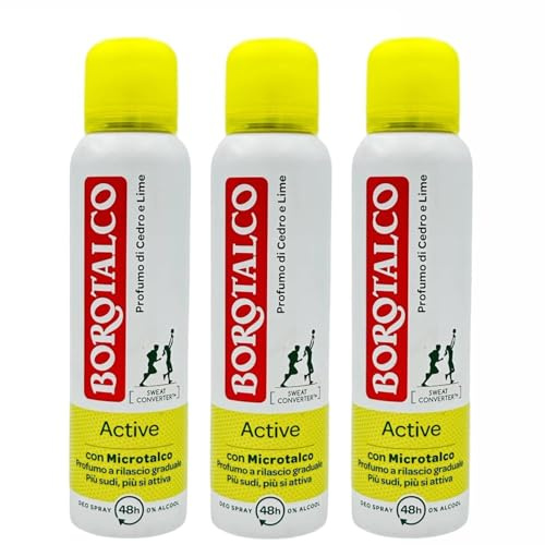 Borotalco Active Deodorante Unisex Con Microtalco Al Profumo Di Cedro e Lime Spray 48H Senza Alcool 150 Ml (3)