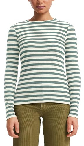 QS Geripptes Longsleeve im Slim Fit