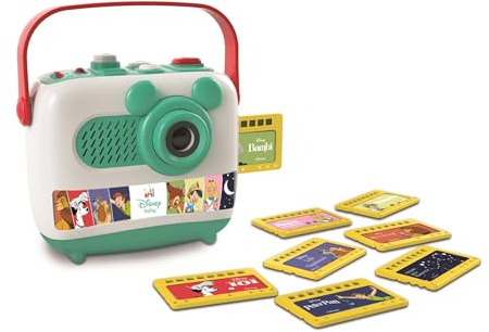 Clementoni Disney Storytime Projector with Narration, Music, Nightlight and 8 Story Cards for Toddlers