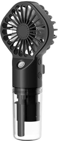 Qkbuza Ventilador De Nebulización Portátil, Ventilador Portátil Silenciador De Escritorio Con Tanque De Agua, 4 Velocidades Recargable USB Para Estudios,Trabajo,Viajes,Camping,Regalo De Verano
