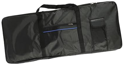 Folpus Estuche para teclado de 61 teclas, funda para piano eléctrico, gruesa, acolchada, impermeable, estuche de almacenamiento para teclado electrónico, Tela Oxford 600d