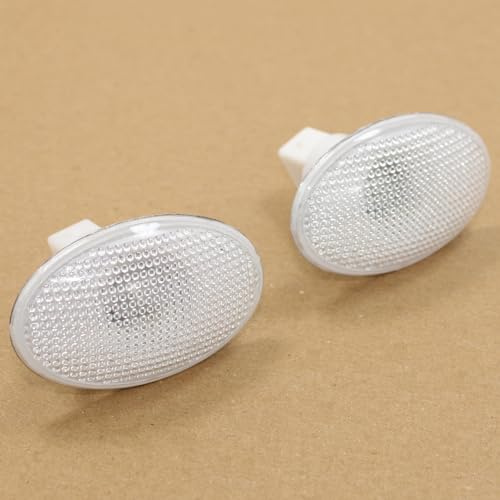 BIAREN 2X Clear Side Wing Marker Indicator Repeater Light Lamp Lens With Bulb Right Left For Ford Transit MK6 MK7 (2000-2014) 6C1113K309AA 1418382 6C1113K354AA 1385980