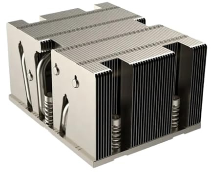 QAVLXIE Disipador de Calor pasivo for CPU SP5 2U, 1 Unidad, con 6 Tubos de Calor for procesadores con Socket SP5 2U y TDP de hasta 350 W.