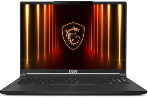 MSI Stealth A16 AI+ Copilot+ Gaming Laptop, AMD Ryzen AI 9 HX 370, 64GB LPDDR5X RAM, 2TB SSD, NVIDIA RTX 5090 24GB, 16 QHD+ OLED 240Hz, Windows 11 Home, Wi-Fi 7, Core Black (9S7-15FL35-001)