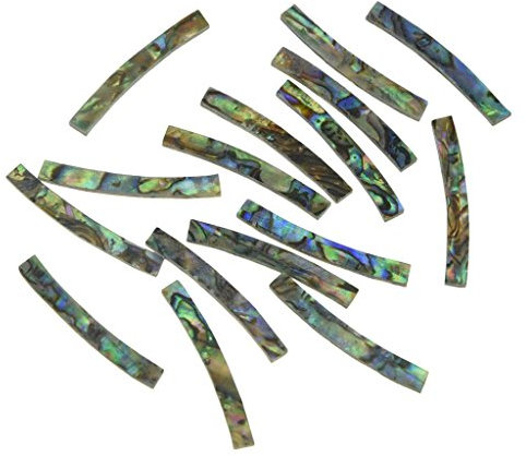KAISH Gitarren-Rosette, Neuseeland, Abalone, gebogene Streifen, Schalllocheinlage, Maße: 125 mm, 3 mm, 1,5 mm