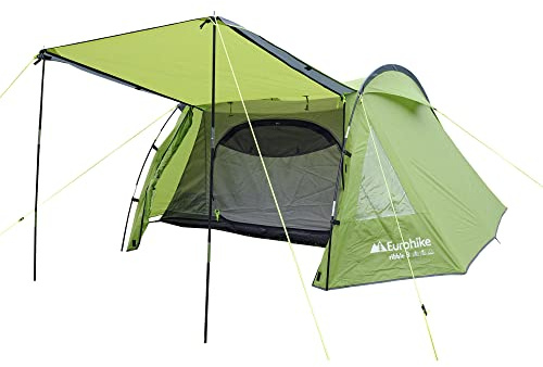 Eurohike Ribble Tent for Three People with Sewn in Groundsheet, 3 Man, Lightweight, Easy to Pitch, Includes King Poles, Backpacking, Festivals, Weekend Trips, Wild Camping, Hiking, 3000mm HH, Green