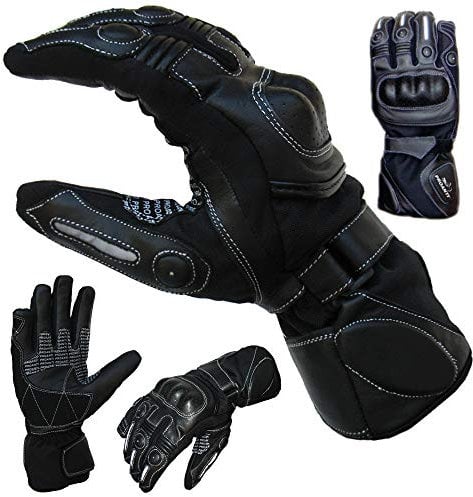 PROANTI Sommer Regen Motorradhandschuhe mit Visierwischer Motorrad Handschuhe (XXL)