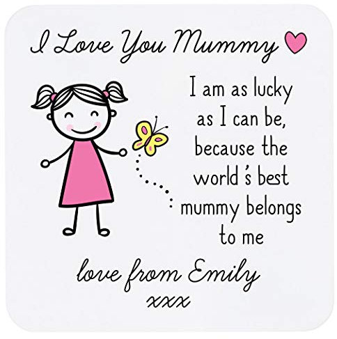 Personalised Sentimental Keepsake I Love You Mummy Metal Fridge Magnet Mothers Day Birthday Gift From Daughter