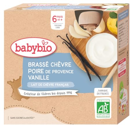 BabyBio Gourde Brassé Chèvre Poivre de Provence Vanille 340 g 1 Unité