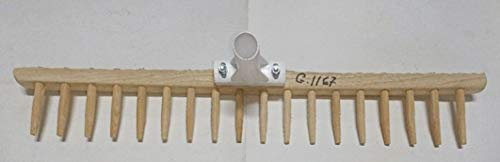 Rastrello legno per fieno con portamanico ORIENTABILE 18 denti