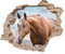 Little Deco 3D Wandsticker Wandaufkleber Wandtattoo Kinderzimmer Mädchen Pferd Wanddeko Spielzimmer Wandbild Poster Tapete Schlafzimmer Kleinkind Horse DL639-5
