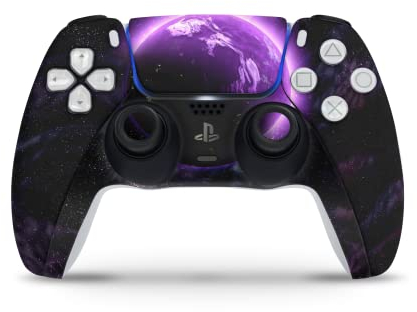 Skins4u Skins Folie Design Aufkleber kompatibel mit Sony PlayStation 5 Controller PS5 DualSense Skin Schutz Cover Purple Space.png