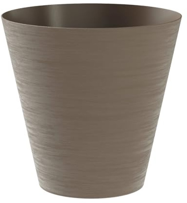 TERAPLAST Pflanztopf Hoop rund 25 cm Durchmesser Taupe/Sand
