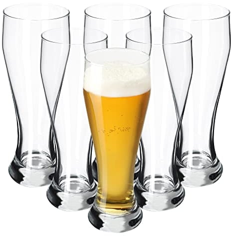 KADAX Biergläser Set, 665 ml, Biertulpen aus Glas, Biergläser für Pils, Helles, Weizen & Craft Beer, Bierglas, Bierkrug, Gläser für Bier, Weizenbiergläser (6 Stück)