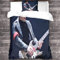 XYueww Band Bettbezug Set 3D Gedruckt Bettwäsche Set Mit Kissenbezug Weiche Steppbettbezug Mit Reißverschluss Weiche Mikrofaser Bettwäsche Set 3Pcs Set Single（135x200cm）