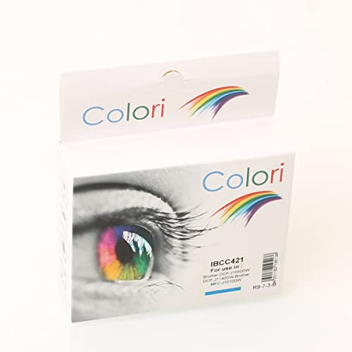 Colori Kompatible Druckerpatrone für Brother LC421C LC421XLC Cyan DCP-J1050DW DCP-J1140DW MFC-J1010DW