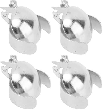 Horoper Kerzenlöscher, 4 Stück, automatischer Kerzendochtlöscher, Kerzenlöscher-Ring, Kerzenlöscher-Clip-Set für Kerzenliebhaber, Gold und Silber (Silber)