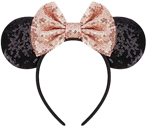 DRESHOW Mausohren Schleife Stirnbänder Glitzer Party Dekoration Cosplay Kostüm für Damen